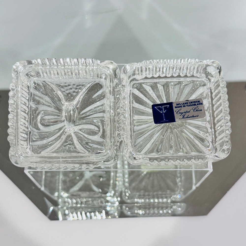 Vintage NOS Avon Crystal Clear Industries 24% Lead Treasure Box in‎ Original Box